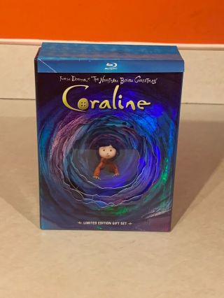 Coraline Limited Edition 2 - Disc Dvd Gift Set With 3d Glasses Book Postcards Rare