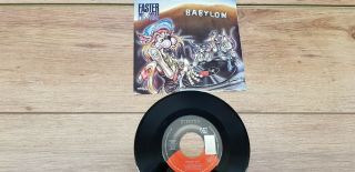 Faster Pussycat " Babylon " - Rare U.  S.  7 " Single Great Picture Sleeve - Ex