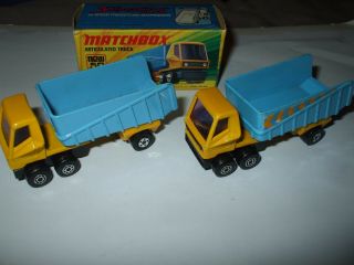 Matchbox Superfast 50 Articulated Truck X 2 With/without Chevron Stripes Nmint