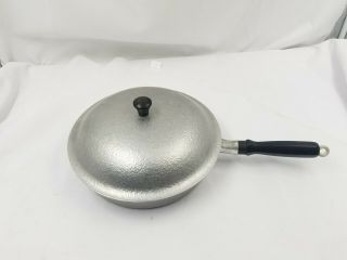 Vintage Club Hammered Aluminum 9 " Frying Pan W/ Lid - Rare