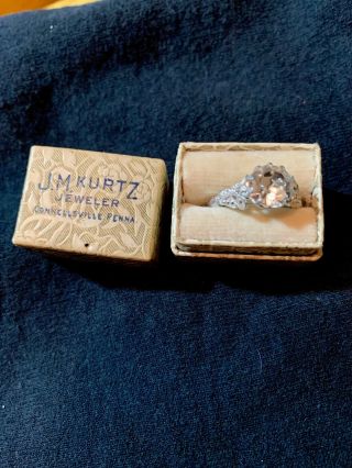 Antique J.  M.  Kurtz Connelsville Pa.  Jeweler Ladies Ring Jewelry
