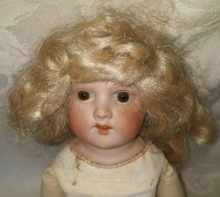 VINTAGE ARMAND MARSEILLE GERMANY BISQUE HEAD LEATHER BODY DOLL $22.  22 2