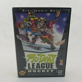 Mutant League Hockey - Rare Sega Genesis Game (1994) Case And Game