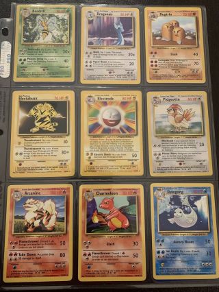 Pokemon Base Set Full Non - Holo Complete Set - 86 Cards,  Lightly Played