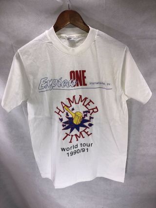1990 - 91 Mc Hammer World Concert Tour (m) T - Shirt Rap Tee Vintage 90s Rare