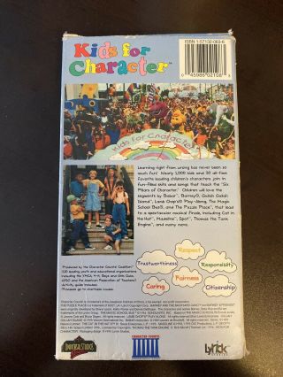 Barney The Character Counts: Kids for Character VHS 1996 Lyrick Rare OOP HTF 2