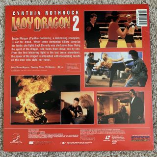 Lady Dragon 2 Widescreen Laserdisc - Cynthia Rothrock - VERY RARE 2