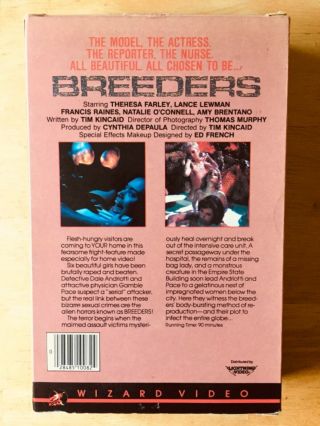 Breeders 1986 Rare Wizard Video Big Box VHS 2