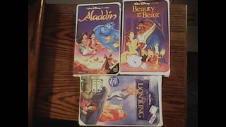 Rare Disney Vhs Tapes.  Lion King.  Beauty And The Beast.  And Aladdin