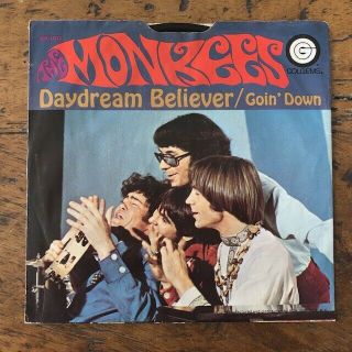 The Monkees - Rare Us 45 With Ps " Daydream Believer " 1967 Ex