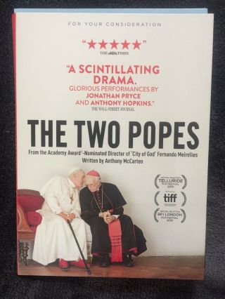 The Two Popes 2019 Fyc Dvd Screener Rare Anthony Hopkins Netflix
