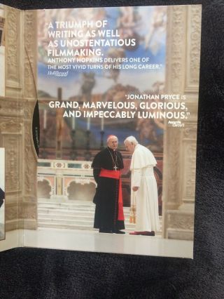 The Two Popes 2019 FYC DVD screener RARE Anthony Hopkins Netflix 3