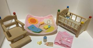 Calico Critters Sylvanian Families Baby Nursery Furniture Set Vintage