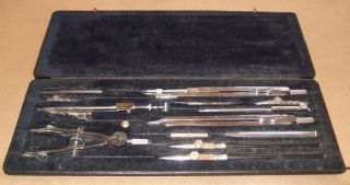 Rare Pre Wwii German Boxed Set Of Nestler Precision Drafting Tools Germany