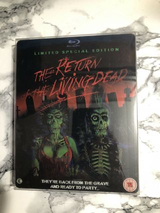 Return Of The Living Dead Blu Ray Steelbook Rare Oop Uk