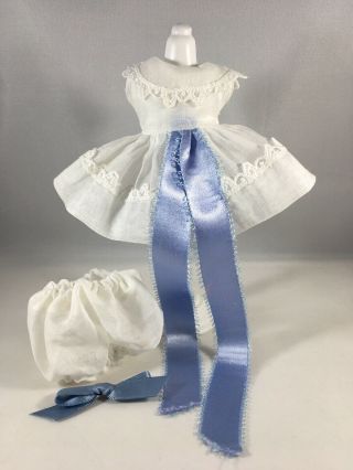 Vintage Vogue Ginny White Organdy Dress Tagged W - Bloomers & Bow (no Doll)