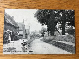 Church Street,  Helmdon,  Northamptonshire.  Rare 1913 Real Photo Postcard.