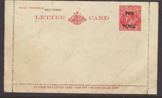 Rare Kgv 1 1/2d Red Surcharge Postcard