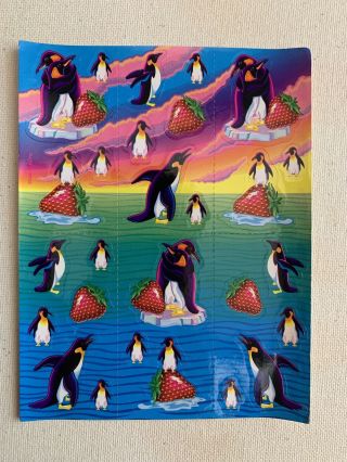 Rare/vintage Lisa Frank Sticker Sheet Penguins (s952 - 03scented,  S367)