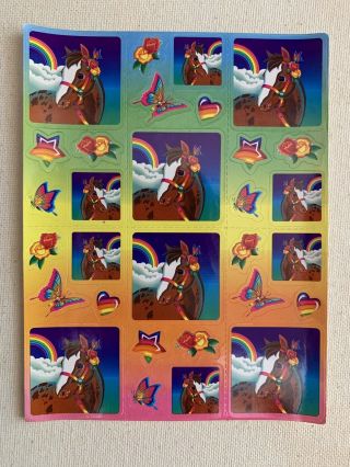Rare/vintage Lisa Frank Sticker Sheet :horses (s247)