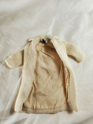 Vintage Barbie 915 Peachy Fleecy Wool Fleece Winter White Open Front Coat