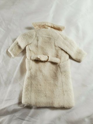 Vintage Barbie 915 Peachy Fleecy Wool Fleece Winter White Open Front Coat 3