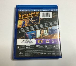 Van Damme 5 - Movie Action Pack (Blu - ray Disc,  5 - Disc Set,  No Digital) Very Rare 2