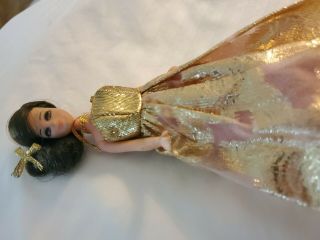 Vintage Topper DAWN DOLL Model Agency Maureen in Gold Gown,  1970 ' s 3