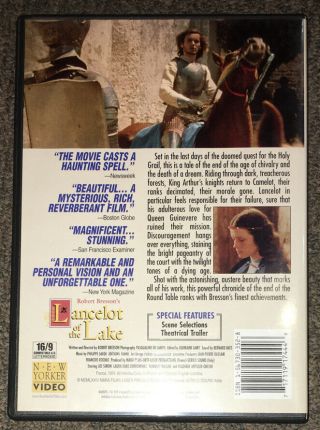 Lancelot of the Lake DVD (1974) Rare Robert Bresson King Arthur/Camelot Film 2