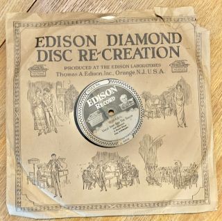 Antique Early 1900s Edison Diamond Disc Re - Creation Laboratories Orange Nj