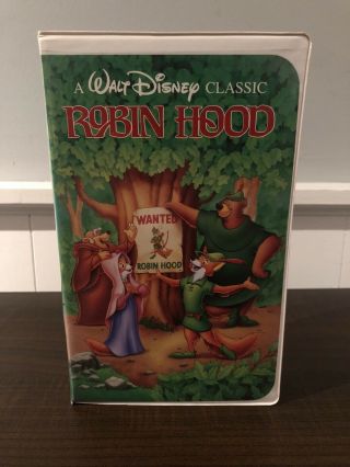Robin Hood Vhs - Disney Black Diamond Classic Clamshell Ultra Rare Demo Tape