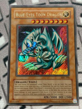Yugioh Blue - Eyes Toon Dragon Mrl - 000 Secret Rare Unlimited Very Light Played