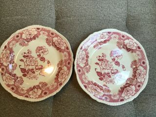 Two Antique “ Wood & Sons” Bread & Butter Plates “cambridge” Pattern