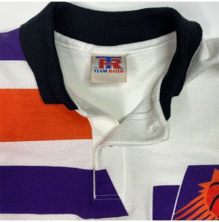 Vintage Phoenix Suns Retro Polo Shirt Mens Size L Rare 90s White Big Graphic 2