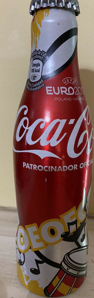 Rare Coca Cola Aluminum Bottle Spain 250 Ml