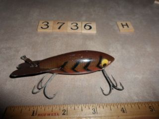 T3736 H Vintage Wooden Bomber Fishing Lure