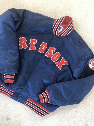 Vintage Boston Redsocks Starter Chalkline Jacket Size Xl 90’s Rare Mlb