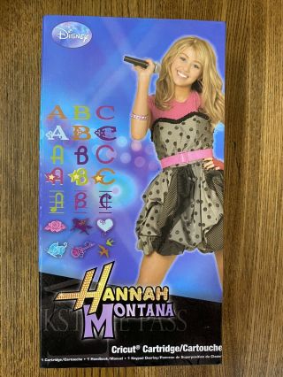 Cricut Cartridge Disney Hannah Montana Fonts & Music Rare Linked