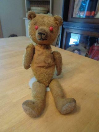 Sweet Well Loved Vintage/antique Teddy Bear Worn Needs Tlc 10 "