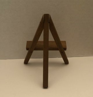Miniature Dollhouse Furniture Wooden Easel With Framed Picture Art Decor 3