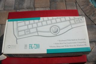 Vintage (rare) Focus FK - 7200 Computer Keyboard w/ TRACKBALL 2