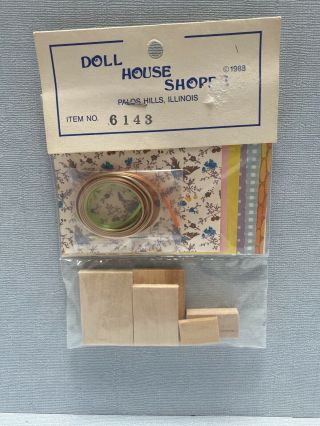 Dollhouse Miniature Vintage Nos Gift Wrap Kit By Dollhouse Shoppe 1988 Diy Craft