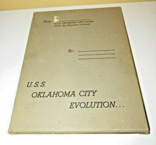 Uss Oklahoma City Clg - 5 Cruise Book 1960 / Us Navy / Htf / Rare / Hardcover Book