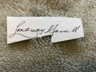 Rare Autograph Of Lindsay Hassett,  Australia 1930 