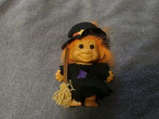Vintage Russ Troll Doll 5 " Halloween Witch
