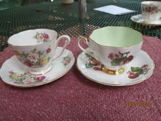 Vintage Queen Anne Tea Cup/ Saucer (country Gardens) Fine Bone China,  1 Other