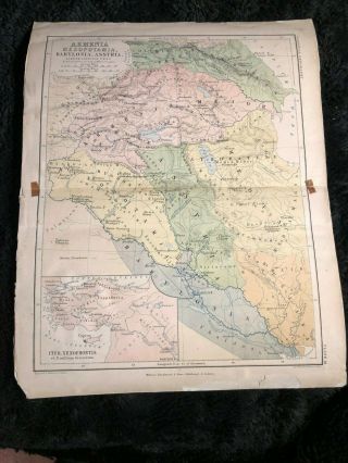 1882 Classical Map Of Armenia,  Mesopotamia And More By Keith Johnson