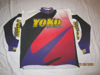 Vintage Yoko For Moto Fox Racing Motocross Jersey Size L Made In Usa Rare