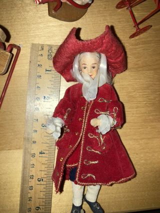 Vintage Erna Meyer Costumed Gentleman Poseable Miniature Dollhouse Doll Germany