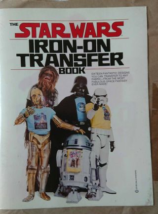 Rare Vintage The Star Wars Iron On Transfer Book